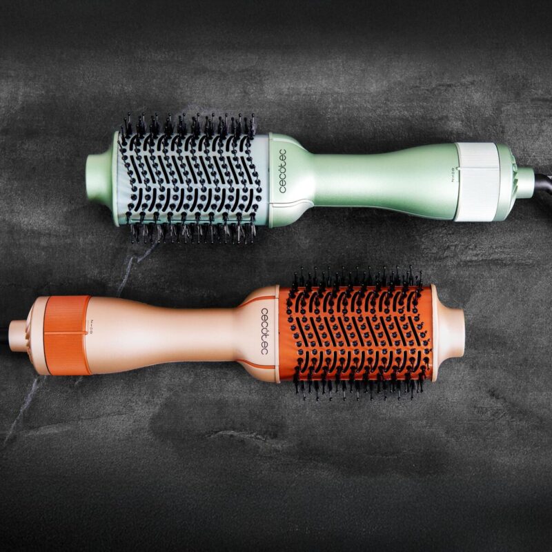 Brosse Lissante Cecotec CeramicCare Unique 1200W - Appareil de coiffure professionnel vert olive